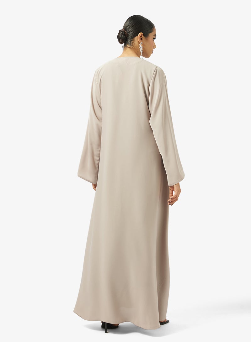 hayas closet Abaya with Crossover loops details - Image 2